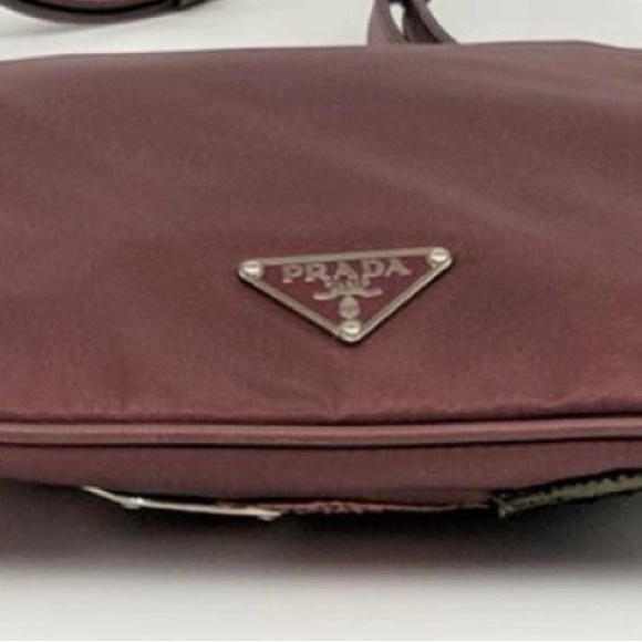 Authentic Prada Tessuto burgundy embellished floral patchwork crossbody - Picture 3 of 6